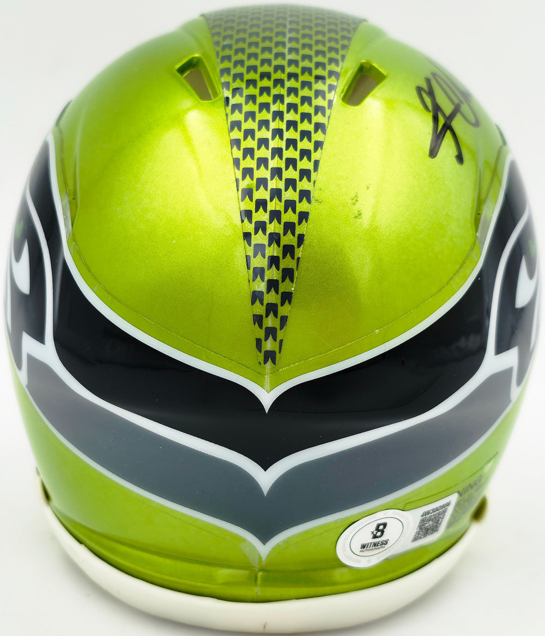 Kam Chancellor Autographed Seattle Seahawks Flash Green Speed Mini Helmet Beckett BAS Witness Stock #259853