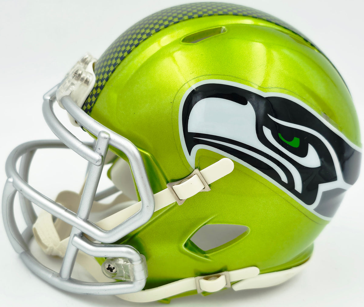 Kam Chancellor Autographed Seattle Seahawks Flash Green Speed Mini Helmet Beckett BAS Witness Stock #259853