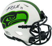Kam Chancellor Autographed Seattle Seahawks Lunar Eclipse White Speed Mini Helmet Beckett BAS Witness Stock #259856