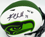 Kam Chancellor Autographed Seattle Seahawks Lunar Eclipse White Speed Mini Helmet Beckett BAS Witness Stock #259856