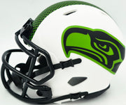Kam Chancellor Autographed Seattle Seahawks Lunar Eclipse White Speed Mini Helmet Beckett BAS Witness Stock #259856