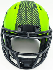 Kam Chancellor Autographed Seattle Seahawks Rave Green Speed Mini Helmet Beckett BAS Witness Stock #259857