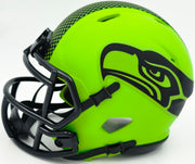Kam Chancellor Autographed Seattle Seahawks Rave Green Speed Mini Helmet Beckett BAS Witness Stock #259857