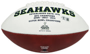 Kam Chancellor Autographed White Seattle Seahawks Logo Football Beckett BAS Witness Stock #259858