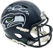 Sam Darnold Autographed Seattle Seahawks Blue Speed Mini Helmet Beckett BAS Witness Stock #261513