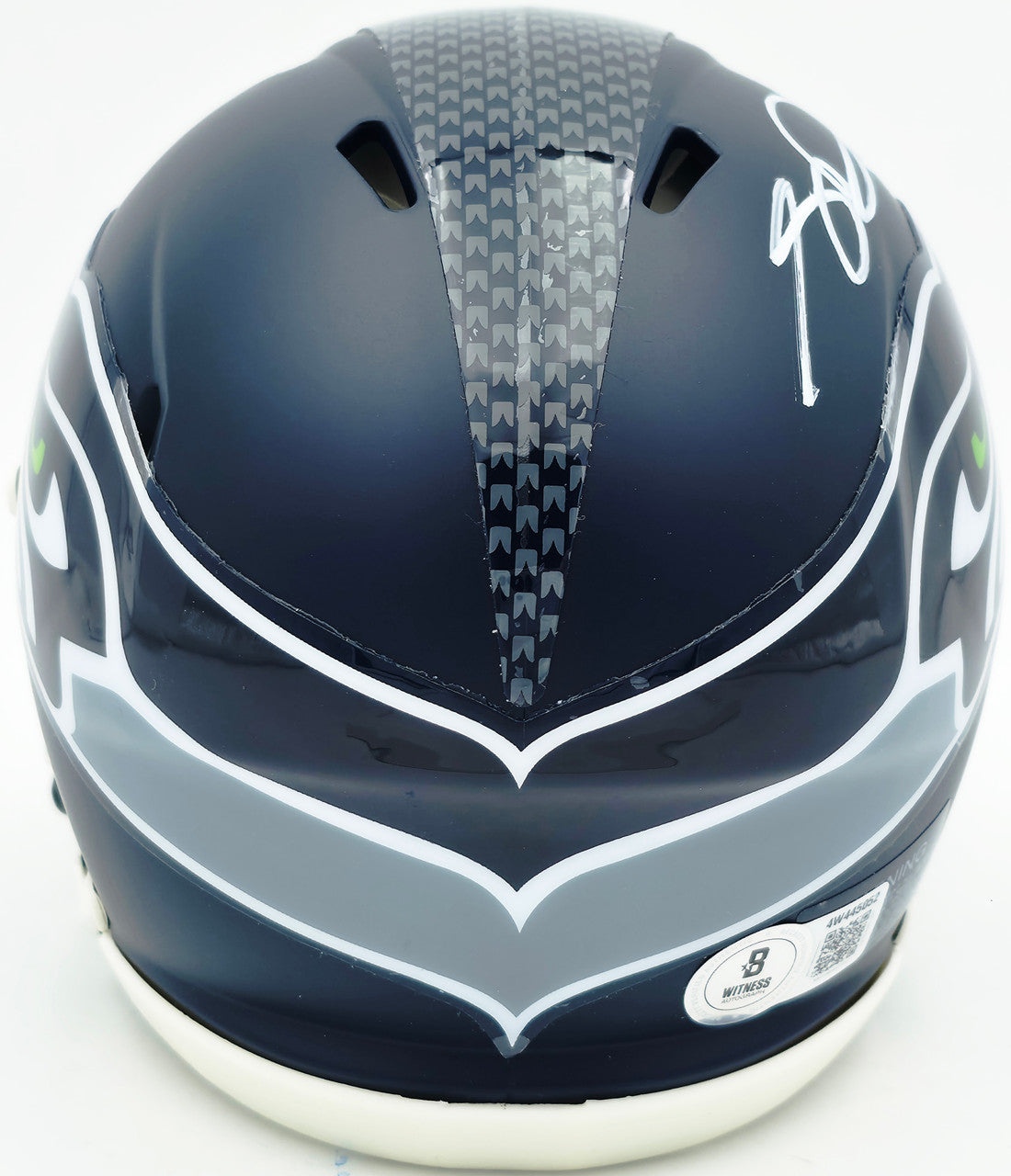 Sam Darnold Autographed Seattle Seahawks Blue Speed Mini Helmet Beckett BAS Witness Stock #261513