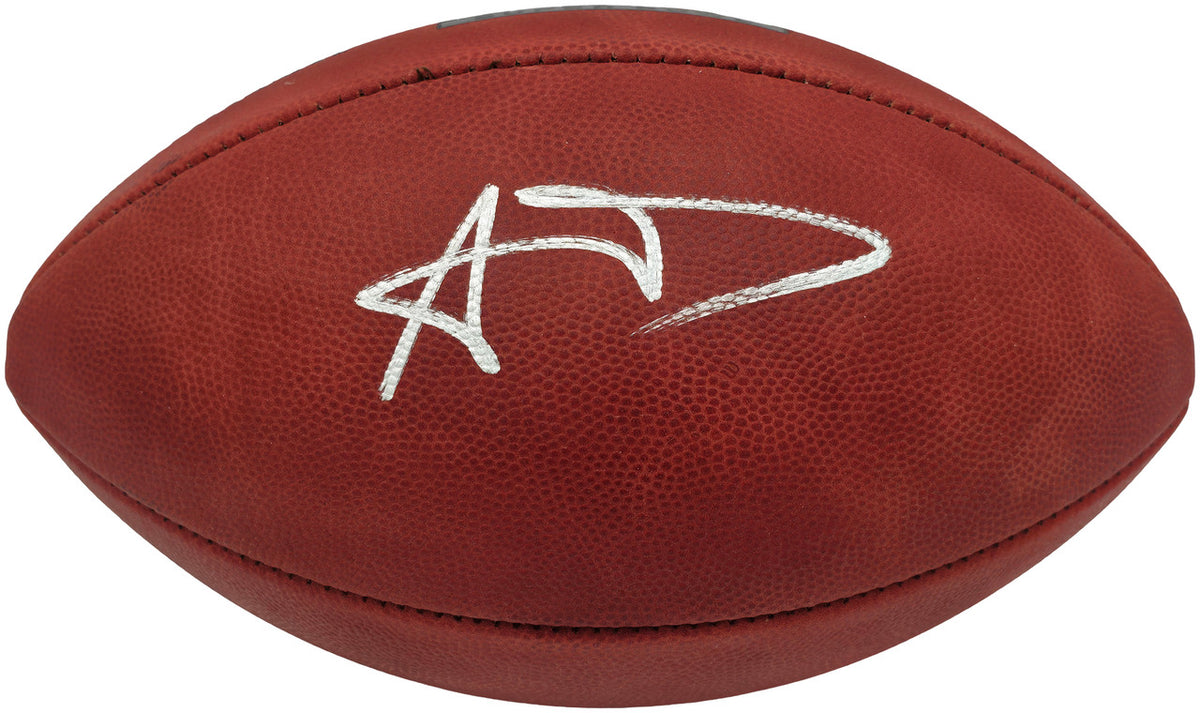 Aaron Donald Autographed Los Angeles Rams Official Super Bowl LVI Logo Leather Football Beckett BAS Witness Stock #261458