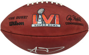 Aaron Donald Autographed Los Angeles Rams Official Super Bowl LVI Logo Leather Football Beckett BAS Witness Stock #261458