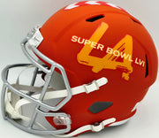 Aaron Donald Autographed Los Angeles Rams Orange Super Bowl LVI Logo Full Size Speed Replica Helmet Beckett BAS Witness Stock #261456