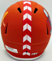Aaron Donald Autographed Los Angeles Rams Orange Super Bowl LVI Logo Full Size Speed Replica Helmet Beckett BAS Witness Stock #261456