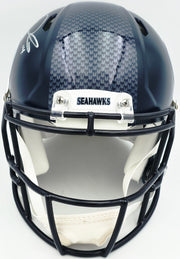 Sam Darnold Autographed Seattle Seahawks Blue Full Size Speed Authentic Helmet Beckett BAS Witness Stock #261504
