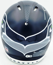 Sam Darnold Autographed Seattle Seahawks Blue Full Size Speed Authentic Helmet Beckett BAS Witness Stock #261504