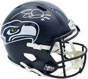 Sam Darnold Autographed Seattle Seahawks Blue Full Size Speed Replica Helmet Beckett BAS Witness Stock #261505