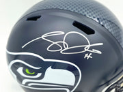 Sam Darnold Autographed Seattle Seahawks Blue Full Size Speed Replica Helmet Beckett BAS Witness Stock #261505