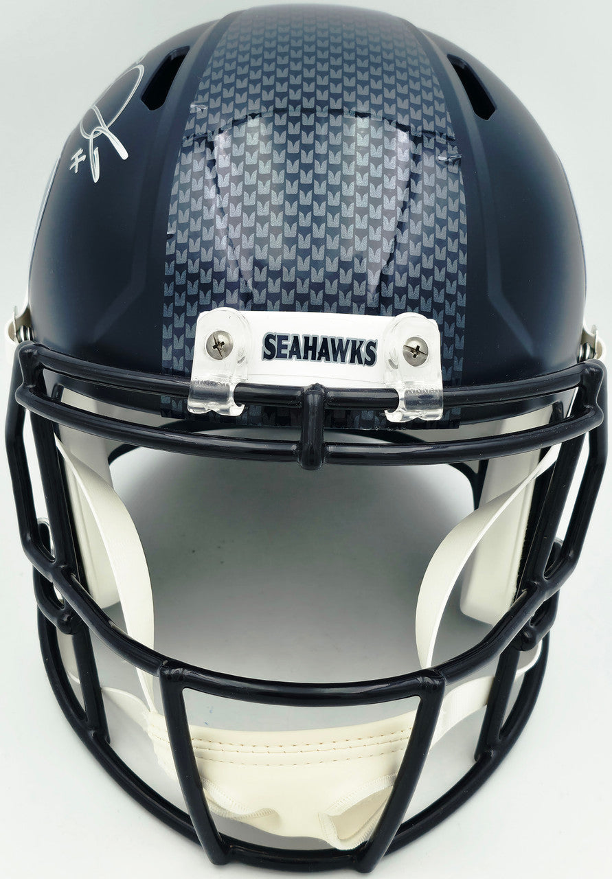 Sam Darnold Autographed Seattle Seahawks Blue Full Size Speed Replica Helmet Beckett BAS Witness Stock #261505