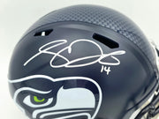 Sam Darnold Autographed Seattle Seahawks Blue Super Bowl LX Champions Logo Full Size Speed Replica Helmet Beckett BAS Witness Stock #261508
