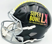 Sam Darnold Autographed Seattle Seahawks Black Super Bowl LX Logo Full Size Speed Replica Helmet Beckett BAS Witness Stock #261509