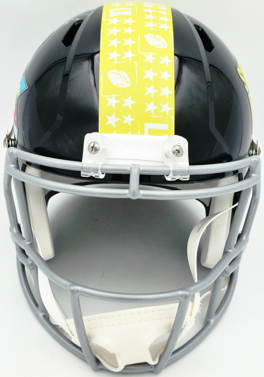 Sam Darnold Autographed Seattle Seahawks Black Super Bowl LX Logo Full Size Speed Replica Helmet Beckett BAS Witness Stock #261509