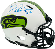 Sam Darnold Autographed Seattle Seahawks Lunar Eclipse White Full Size Speed Authentic Helmet "SB LX Champs" Beckett BAS Witness Stock #261510