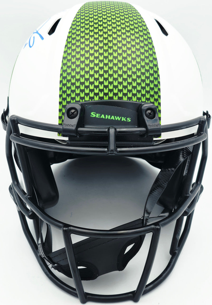 Sam Darnold Autographed Seattle Seahawks Lunar Eclipse White Full Size Speed Authentic Helmet "SB LX Champs" Beckett BAS Witness Stock #261510
