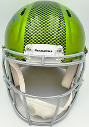 Sam Darnold Autographed Seattle Seahawks Flash Green Full Size Speed Authentic Helmet "SB LX Champs" Beckett BAS Witness Stock #261511
