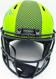 Sam Darnold Autographed Seattle Seahawks Rave Green Full Size Speed Replica Helmet Beckett BAS Witness Stock #261512