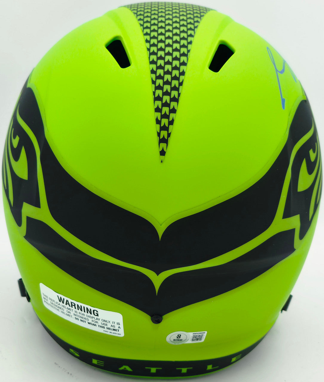 Sam Darnold Autographed Seattle Seahawks Rave Green Full Size Speed Replica Helmet Beckett BAS Witness Stock #261512
