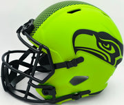 Sam Darnold Autographed Seattle Seahawks Rave Green Full Size Speed Replica Helmet Beckett BAS Witness Stock #261512