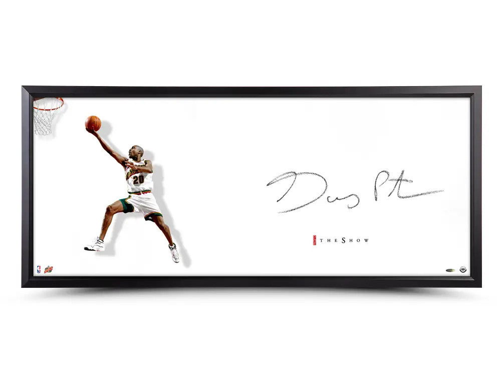 Gary Payton Autographed Framed 'The Show' 18x44 Photo Seattle Supersonics UDA Holo Stock #261613