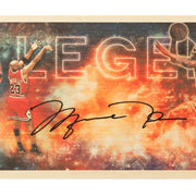 Michael Jordan Autographed Upper Deck Legend Bamboo 11x26 Print Chicago Bulls #/123 UDA Holo Stock #261620