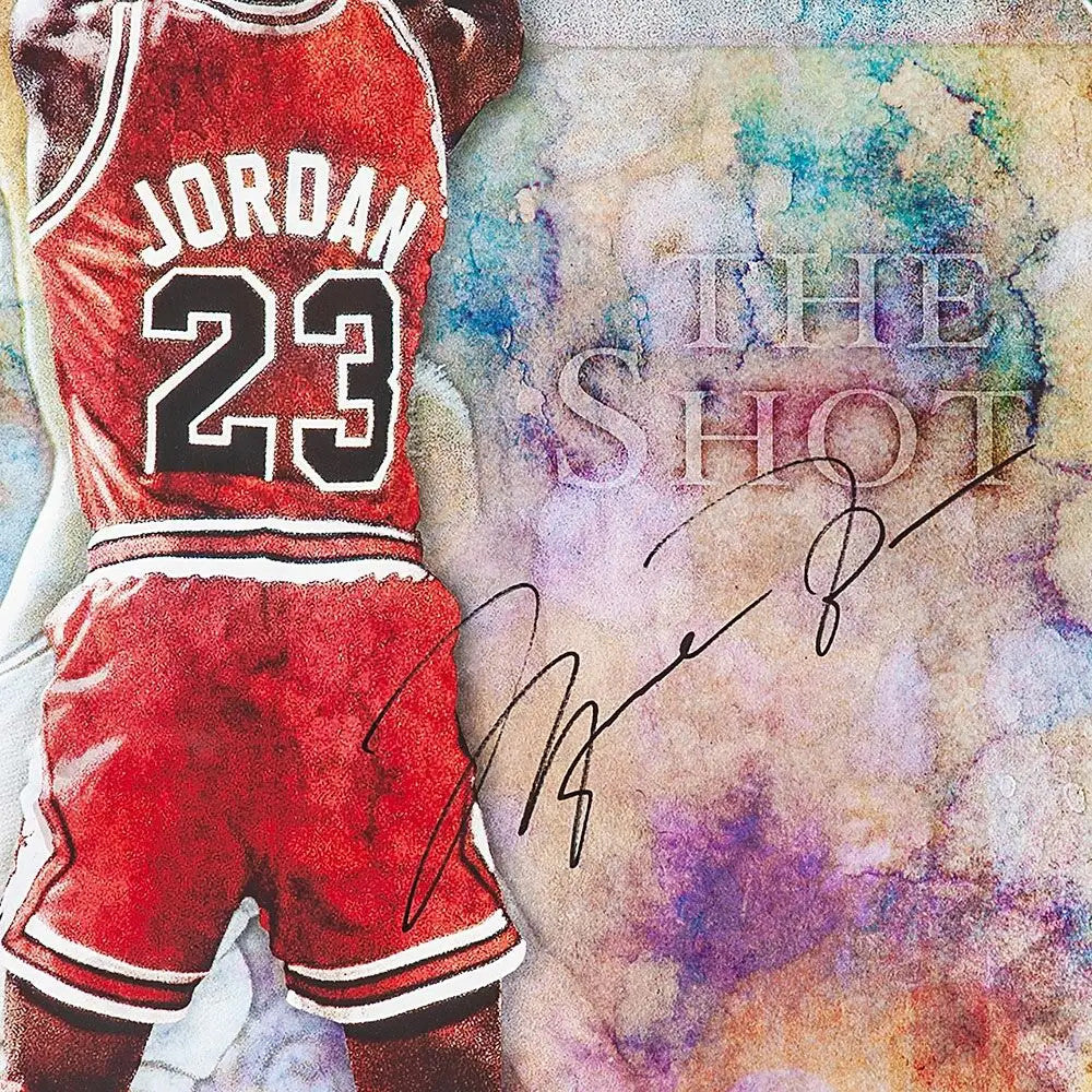 Michael Jordan Autographed 'The Shot' 24x36 Photo Chicago Bulls UDA Holo Stock #261623