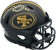 Fred Warner Autographed San Francisco 49ers Eclipse Black Speed Mini Helmet Beckett BAS Witness Stock #261835