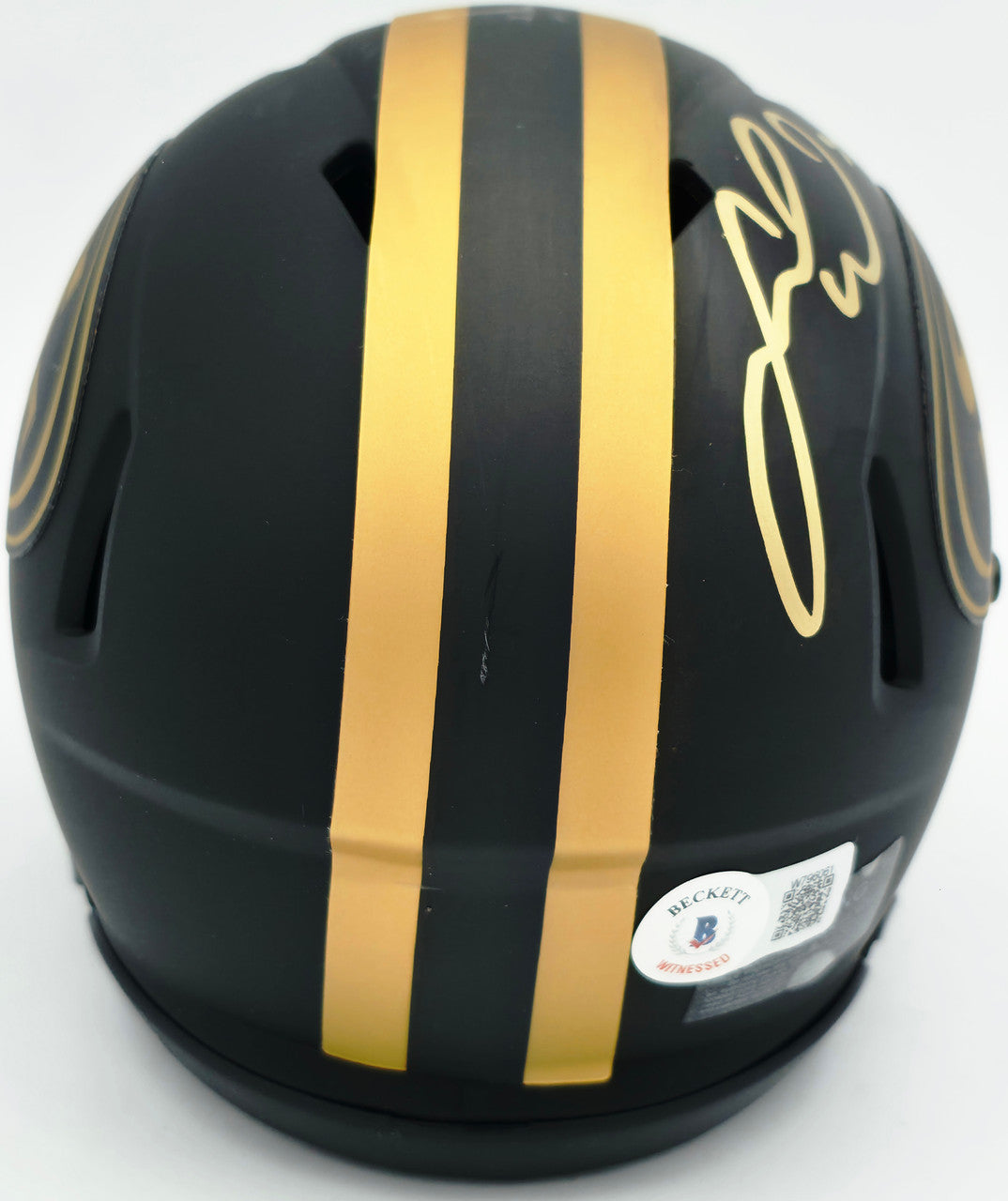 Fred Warner Autographed San Francisco 49ers Eclipse Black Speed Mini Helmet Beckett BAS Witness Stock #261835