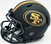 Fred Warner Autographed San Francisco 49ers Eclipse Black Speed Mini Helmet Beckett BAS Witness Stock #261835
