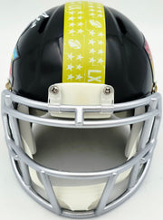 Sam Darnold Autographed Seattle Seahawks Black SB LX Logo Speed Mini Helmet Beckett BAS Witness Stock #261844