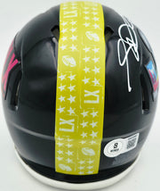 Sam Darnold Autographed Seattle Seahawks Black SB LX Logo Speed Mini Helmet Beckett BAS Witness Stock #261844