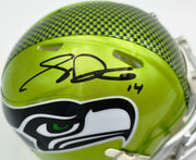 Sam Darnold Autographed Seattle Seahawks Flash Green Speed Mini Helmet Beckett BAS Witness Stock #261845