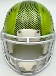Sam Darnold Autographed Seattle Seahawks Flash Green Speed Mini Helmet Beckett BAS Witness Stock #261845
