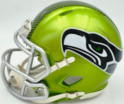 Sam Darnold Autographed Seattle Seahawks Flash Green Speed Mini Helmet Beckett BAS Witness Stock #261845
