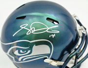 Sam Darnold Autographed Seattle Seahawks Metallic Green Rivalries Speed Mini Helmet Beckett BAS Witness Stock #261846