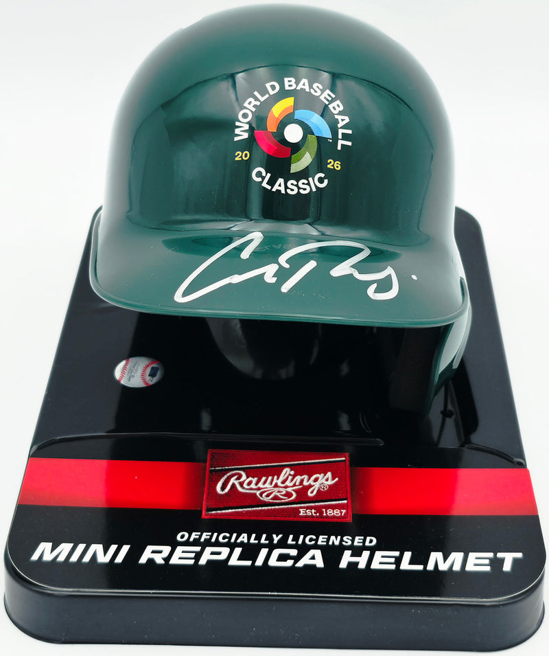 Cal Raleigh Autographed Team USA Green 2026 WBC Logo Mini Batting Helmet Fanatics & MLB Holo Stock #261841