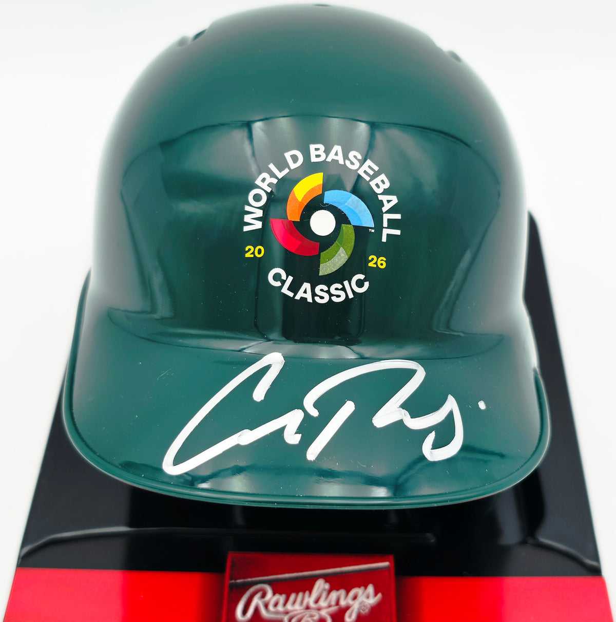 Cal Raleigh Autographed Team USA Green 2026 WBC Logo Mini Batting Helmet Fanatics & MLB Holo Stock #261841