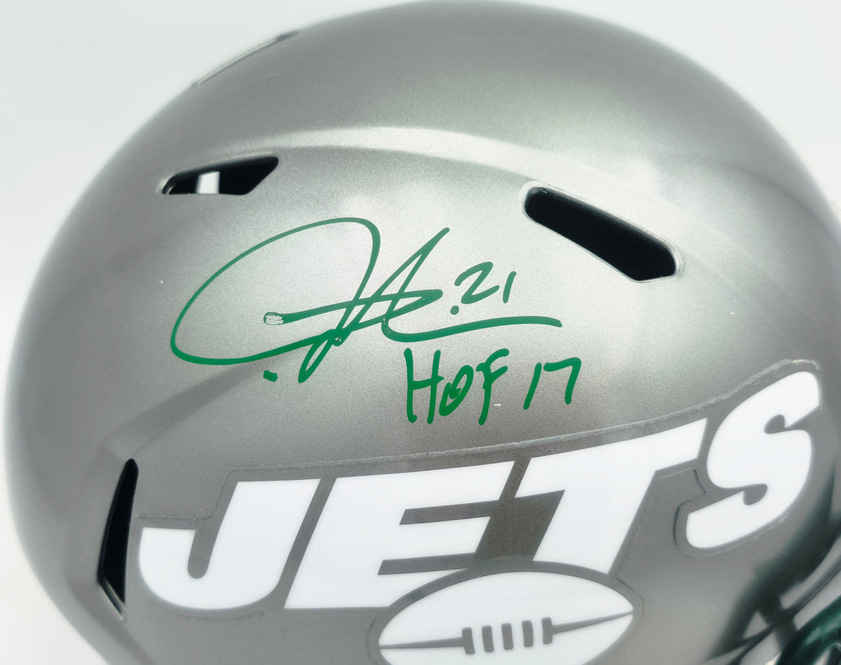 LaDainian Tomlinson Autographed New York Jets Flash Gray Full Size Speed Replica Helmet "HOF 17" Beckett BAS Witness Stock #261832