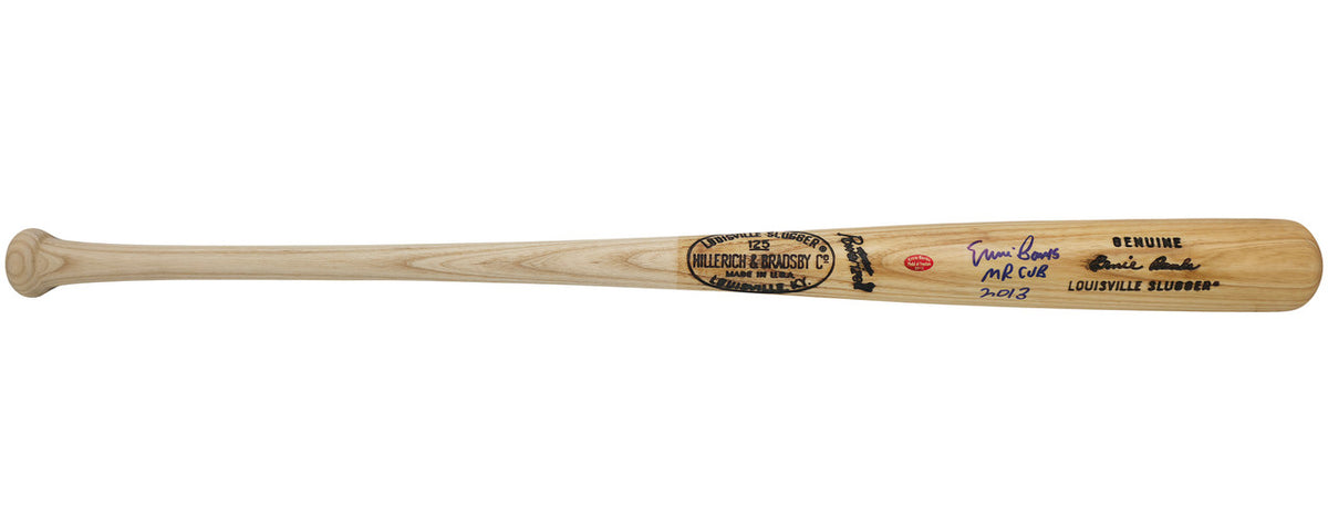 Ernie Banks Autographed Louisville Slugger Game Model Baseball Bat Chicago Cubs "Mr. Cub, 2013" Beckett BAS QR Stock #261677