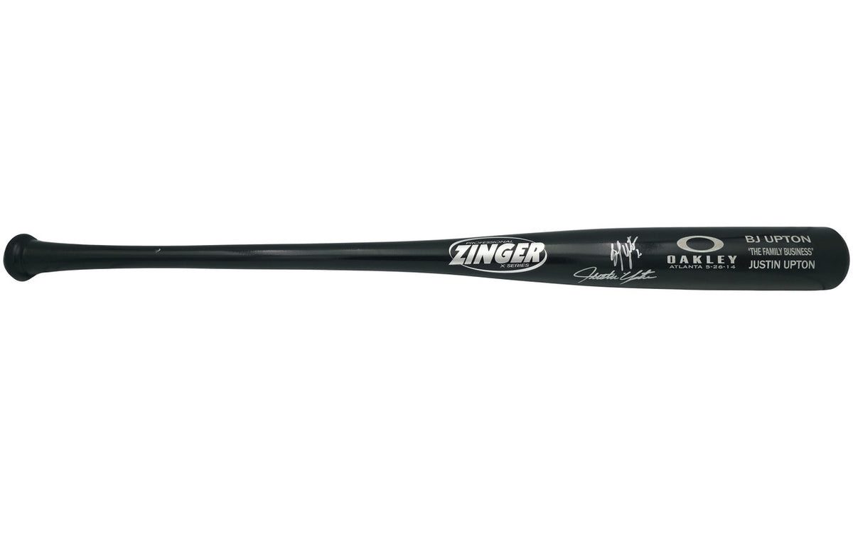 BJ & Justin Upton Autographed Zinger Baseball Bat Beckett BAS QR Stock #261678