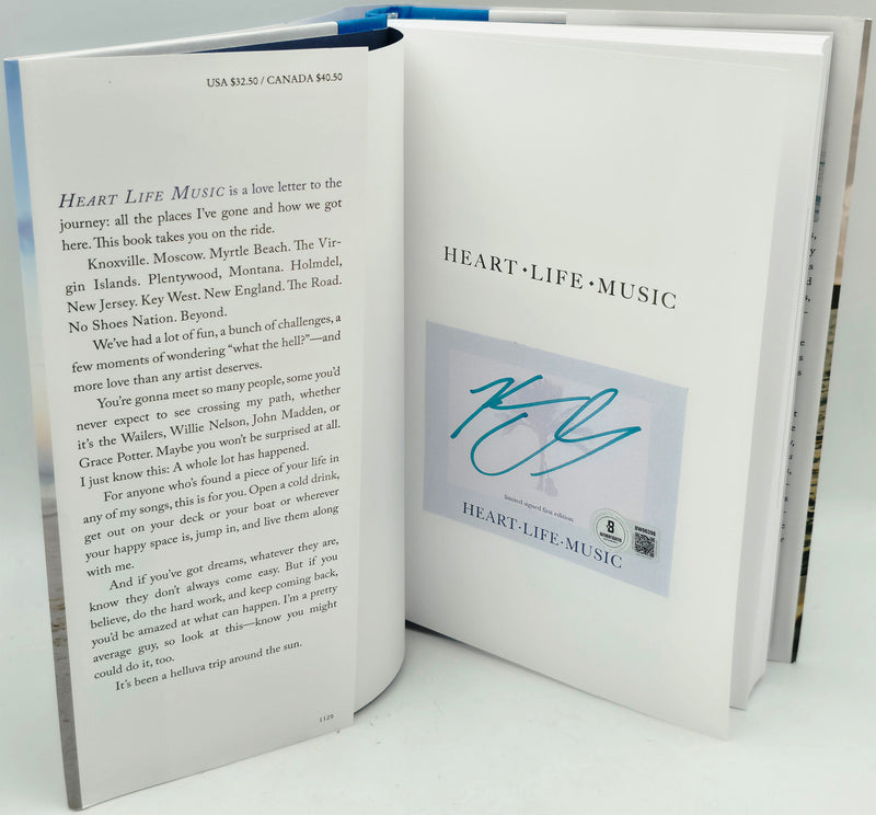 Kenny Chesney Autographed Heart, Life, Music Book Beckett BAS QR Stock #261815
