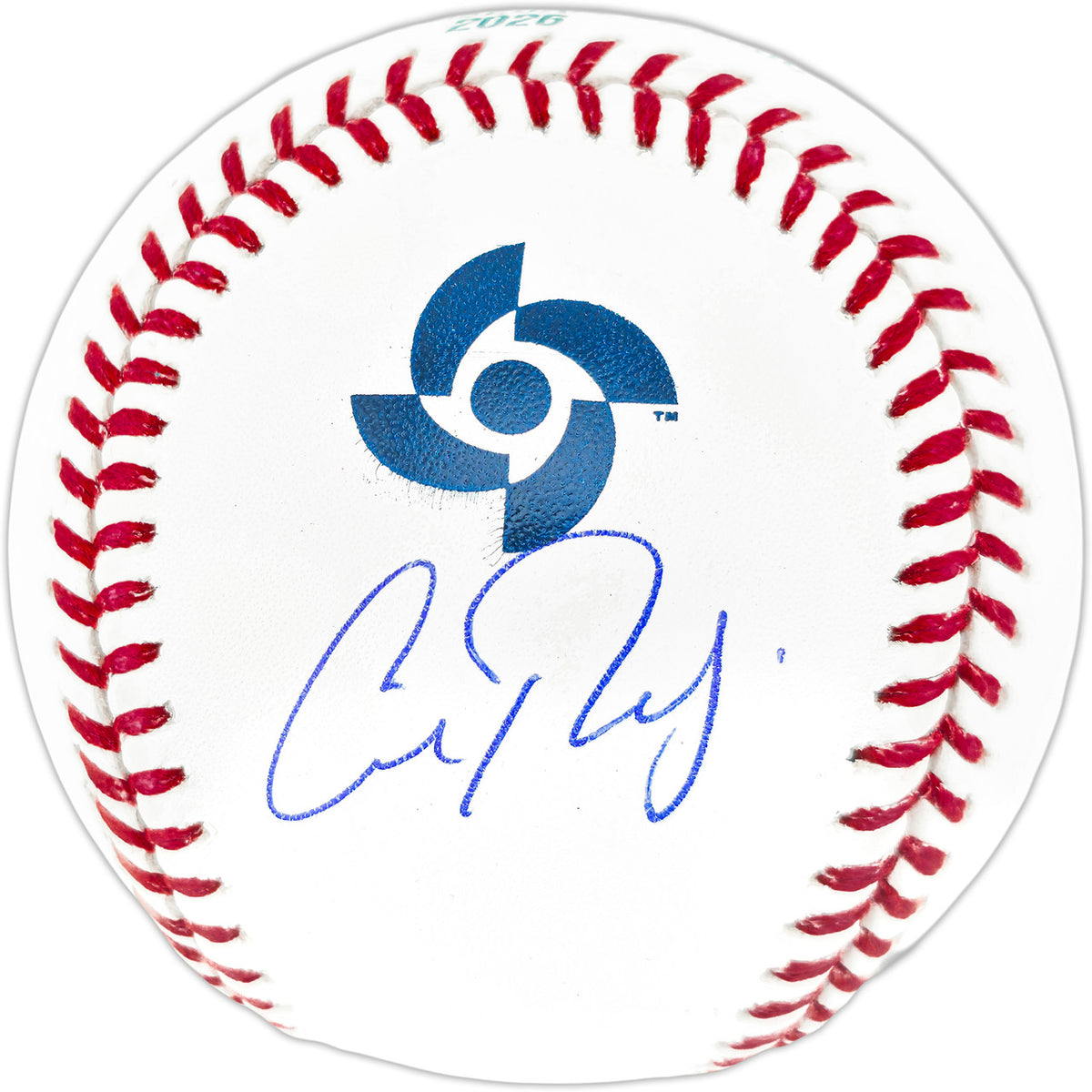 Cal Raleigh Autographed Official 2026 WBC Logo Baseball Team USA Fanatics & MLB Holo Stock #261838