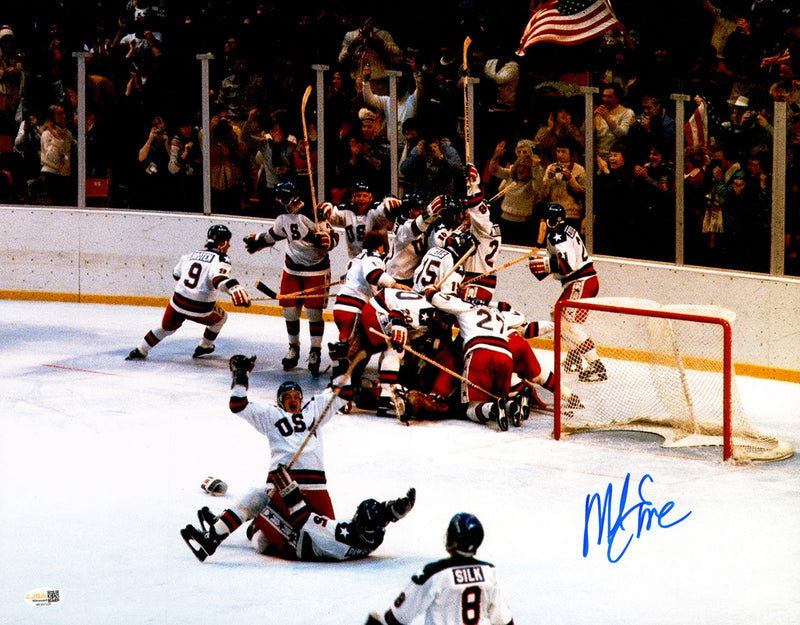 Mike Eruzione Autographed 16x20 Photo 1980 Team USA Miracle on Ice JSA Witness Stock #261561