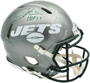 LaDainian Tomlinson Autographed New York Jets Flash Gray Full Size Speed Authentic Helmet "HOF 17" Beckett BAS Witness Stock #261831