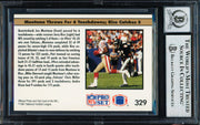 Joe Montana Autographed 1991 Pro Set Card #329 San Francisco 49ers Auto Grade Gem Mint 10 Beckett BAS Stock #261797